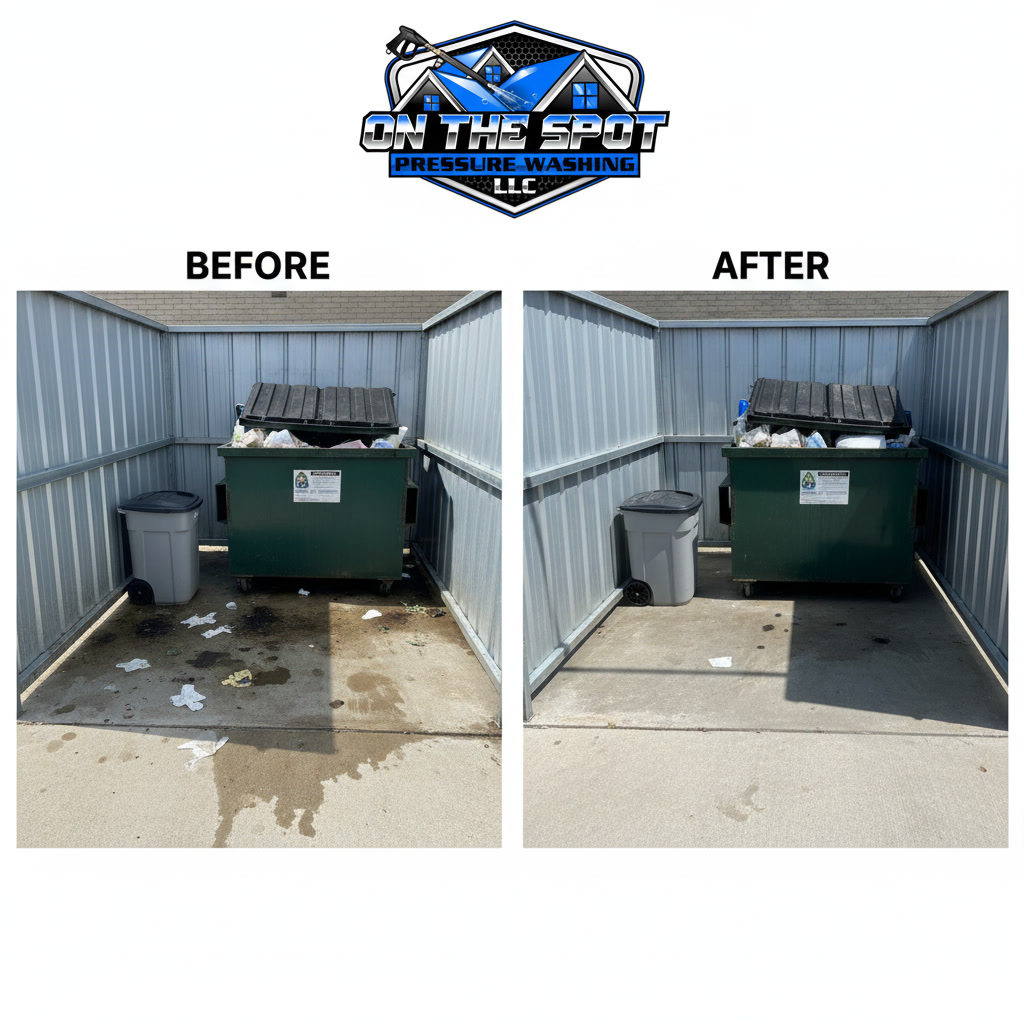 Daycare Diaper Dumpster Pad Before and After