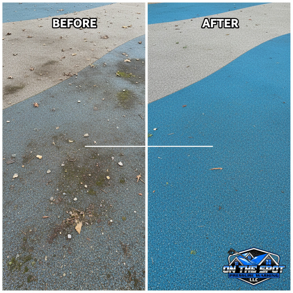Daycare Playground Rubber Turf Before and After