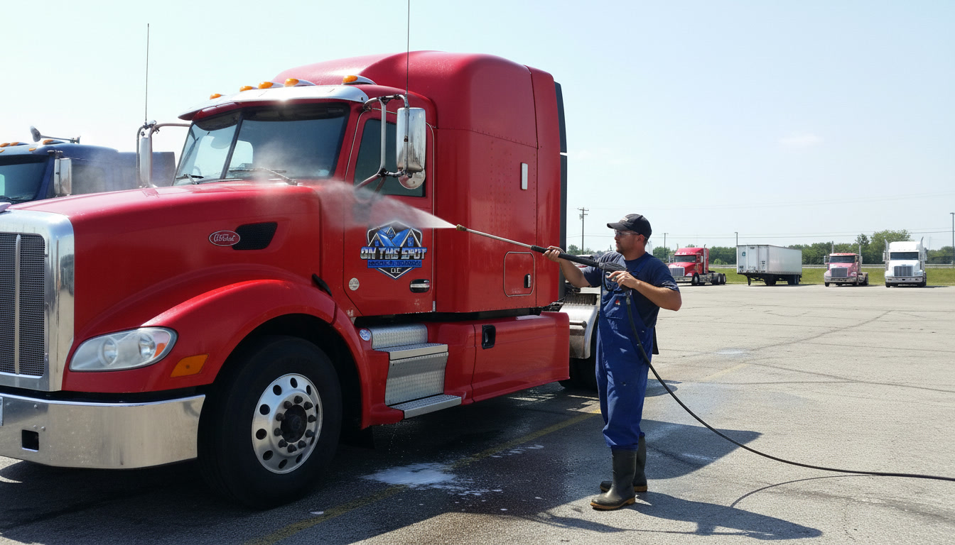 Semi Tractor Trailer Washing